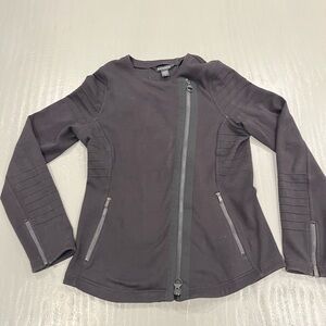 Athleta Moto Jacket Black Women’s Size Medium with Asymmetrical Zip